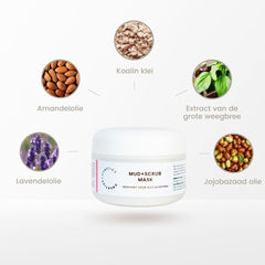 Mascarilla natural de barro y exfoliante